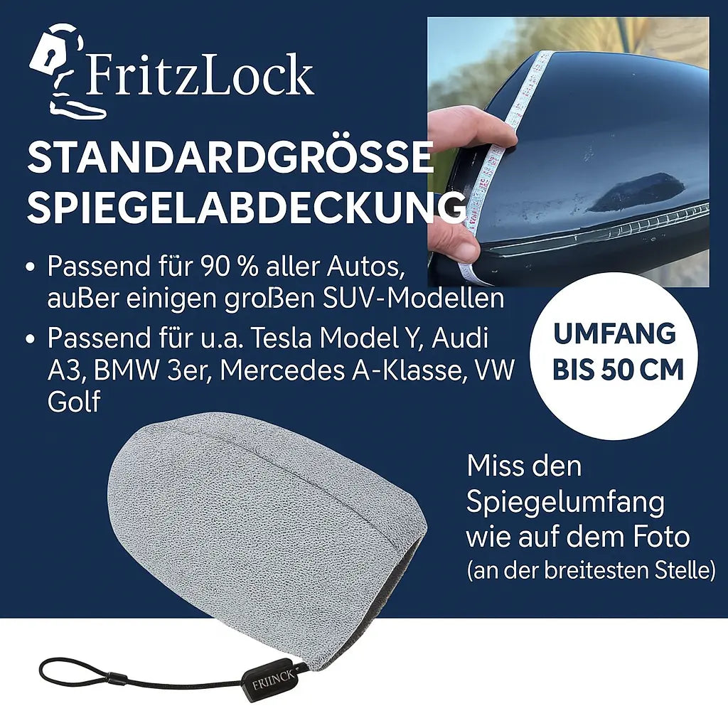 FritzLock Spiegelhülle Standardgröße – Diebstahlschutz für Außenspiegel