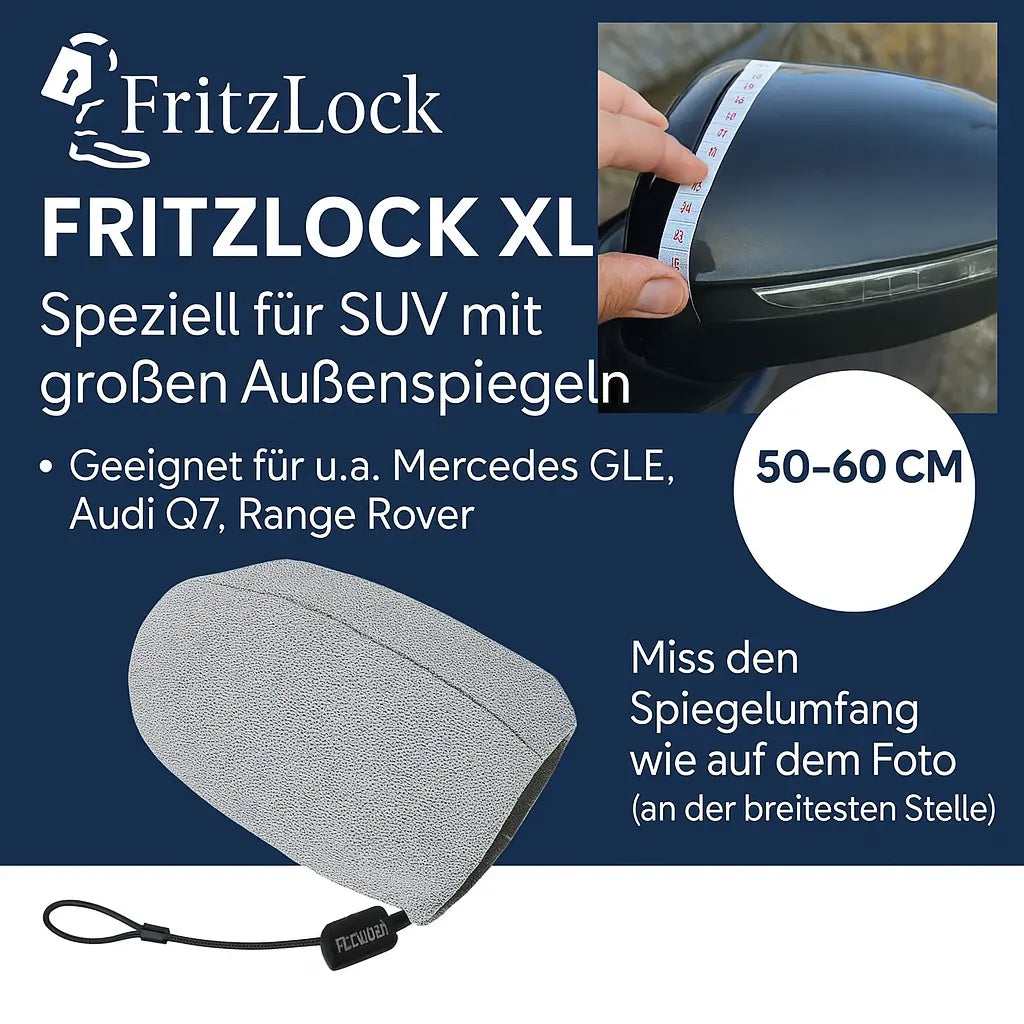 FritzLock Spiegelhülle XL – Diebstahlschutz für große SUV-Spiegel